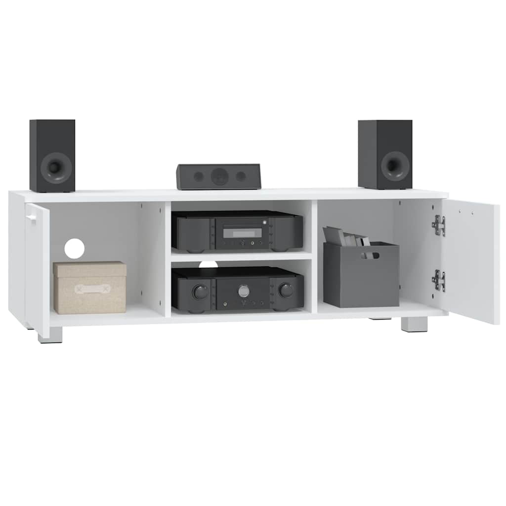 vidaXL - Tv-meubel - 120x40,5x35 - cm - bewerkt - hout - wit