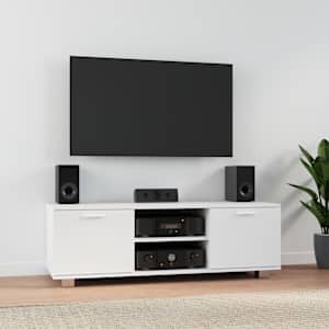 TV skříňka bílá 120x40,5x35 cm kompozitní dřevo - obrázek 1