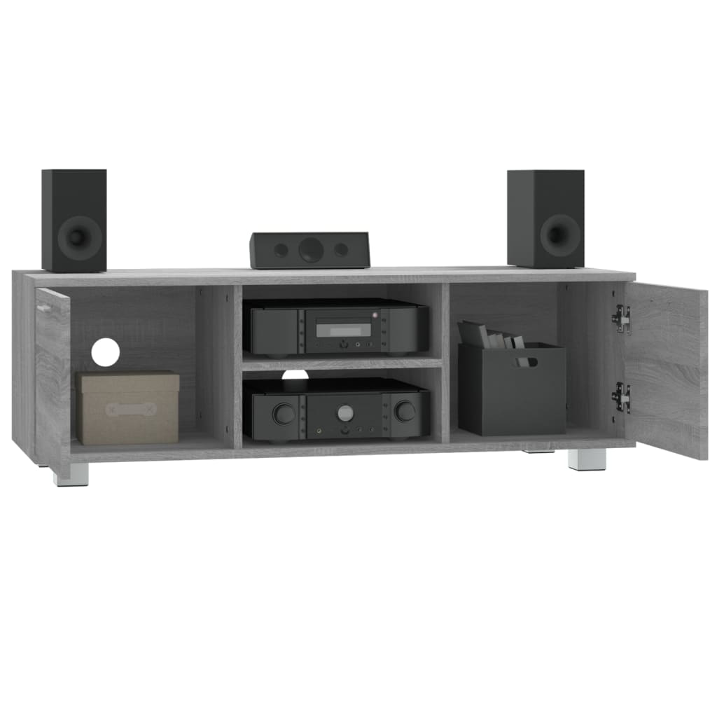 vidaXL Tv-meubel 120x40,5x35 cm bewerkt hout grijs sonoma eikenkleurig afbeelding