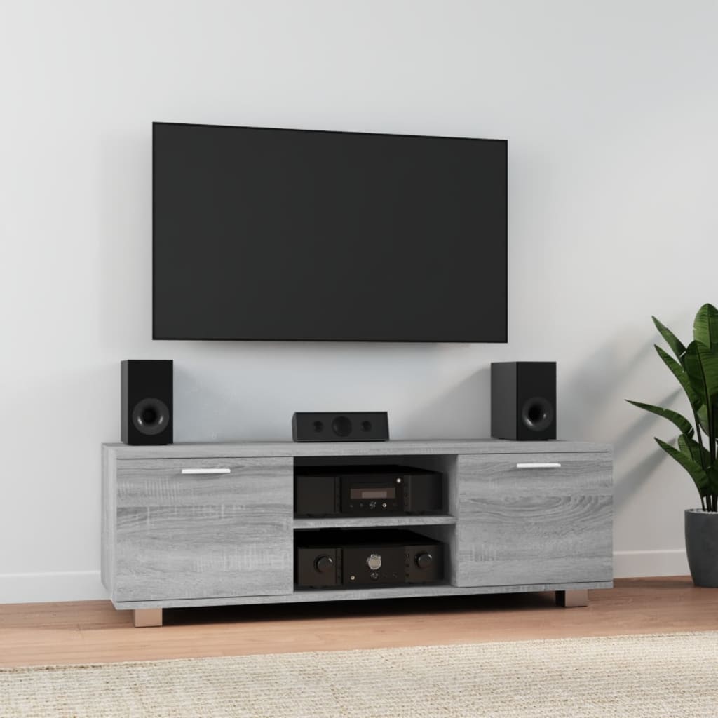 Meuble TV Sonoma gris 120×40,5×35 cm Bois d’ingénierie | meublestv.fr 2