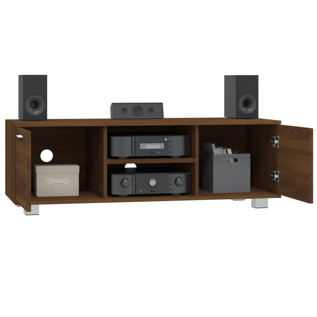 vidaXL TV Cabinet Brown Oak 120x40.5x35 cm Engineered Wood