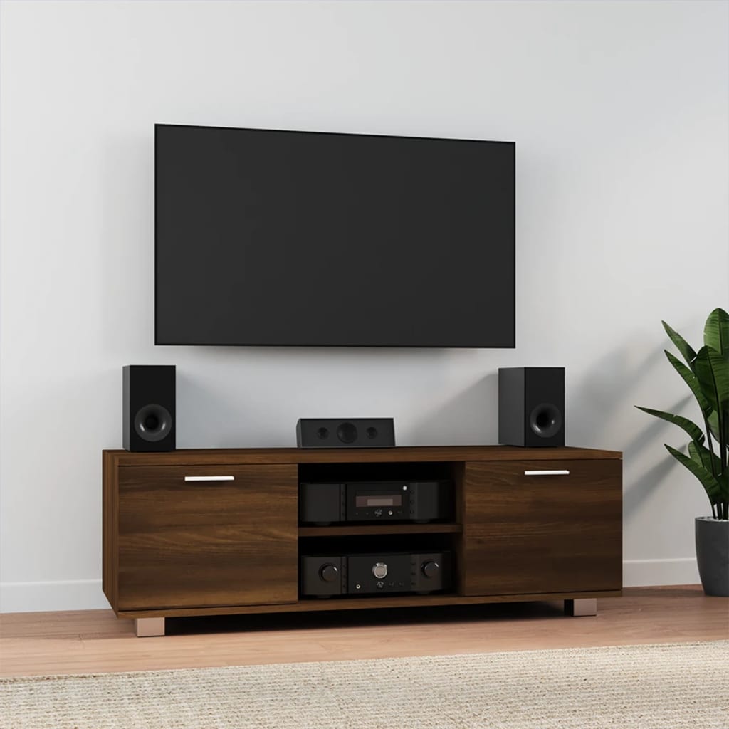 vidaXL Comodă TV, stejar maro, 120×40,5×35 cm, lemn prelucrat 120x405x35 imagine noua
