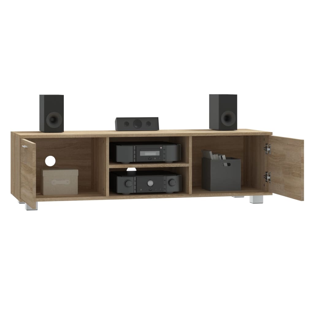 vidaXL Tv-meubel 140x40,5x35 cm bewerkt hout sonoma eikenkleurig