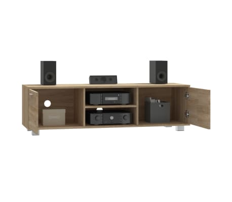 vidaXL Tv-meubel 140x40,5x35 cm bewerkt hout sonoma eikenkleurig