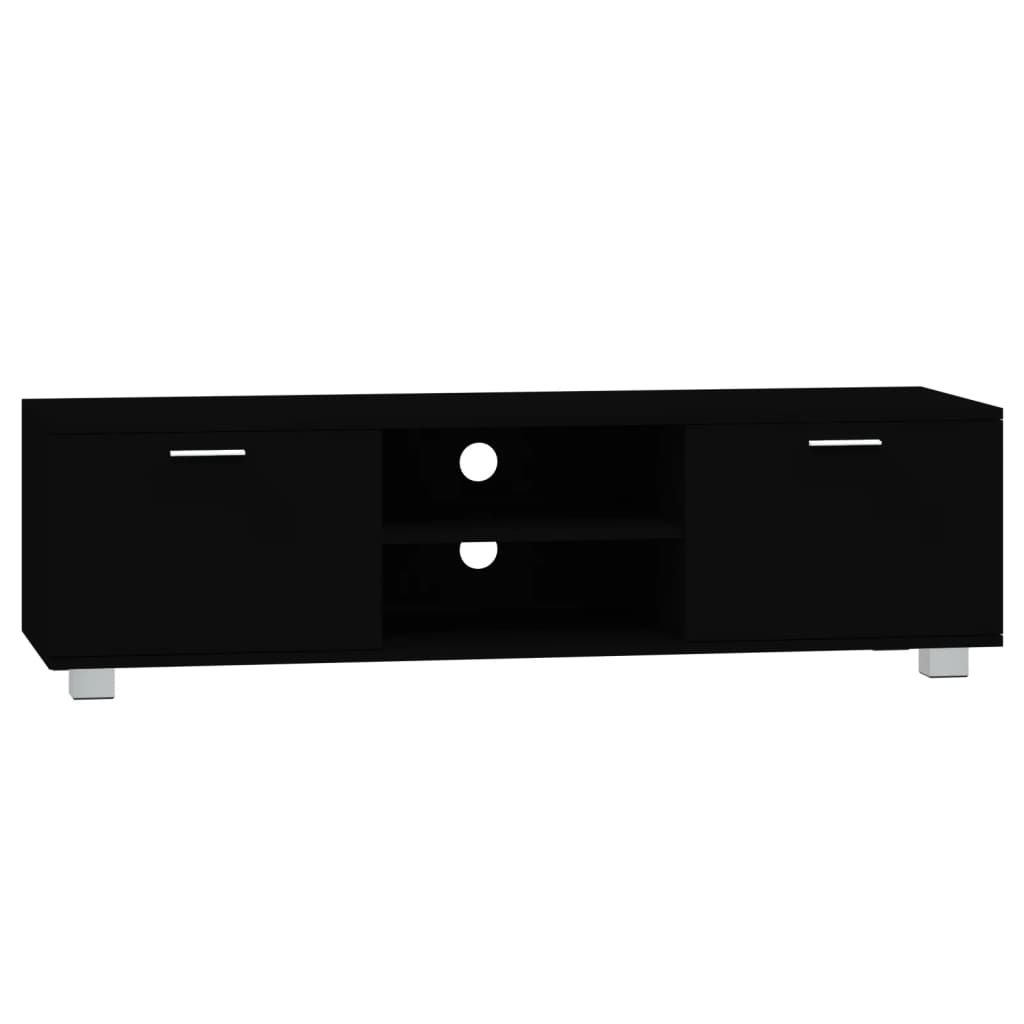 Meuble TV Noir 140×40,5×35 cm Bois d’ingénierie | meublestv.fr 3