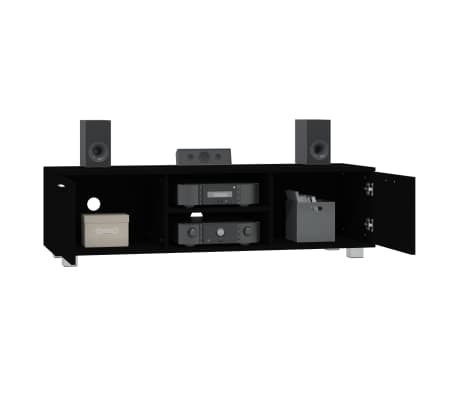 vidaXL Tv-meubel 140x40,5x35 cm bewerkt hout zwart
