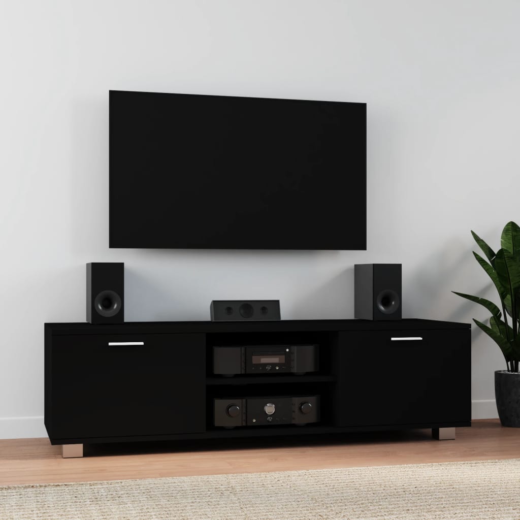 TV skříňka černá 140x40,5x35 cm kompozitní dřevo