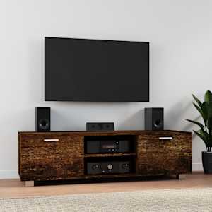 TV skříňka kouřový dub 140x40,5x35 cm kompozitní dřevo - obrázek 1