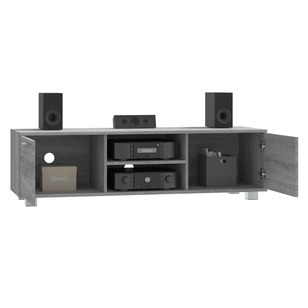 vidaXL Tv-meubel 140x40,5x35 cm bewerkt hout grijs sonoma eikenkleurig afbeelding