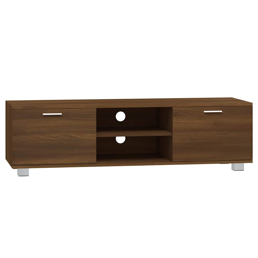 VidaXL Tv-meubel 140x40, 5x35 Cm Bewerkt Hout Bruin Eikenkleur