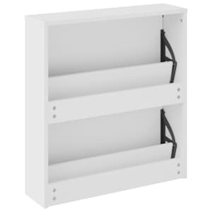 Botník se zrcadlem 2patrový bílá s vysokým leskem 63x17x67 cm - obrázek 6