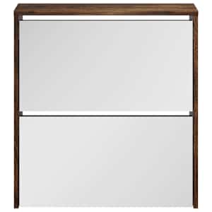 Botník se zrcadlem 2patrový kouřový dub 63 x 17 x 67 cm - obrázek 4