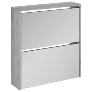 vidaXL 2 sahtliga kingakapp peegliga, hall Sonoma tamm, 63x17x67 cm