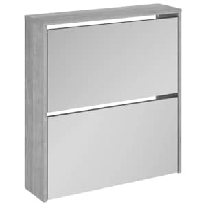 Botník se zrcadlem 2patrový šedá sonoma 63 x 17 x 67 cm - obrázek 2