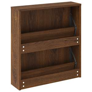 Botník se zrcadlem 2patrový hnědý dub 63 x 17 x 67 cm - obrázek 6