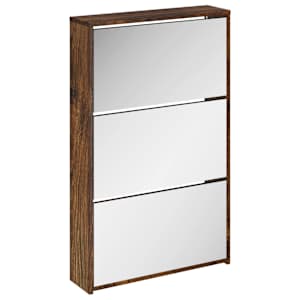 Botník se zrcadlem 3patrový kouřový dub 63x17x102,5 cm - obrázek 2