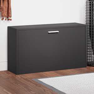 Klop za čevlje črne barve 80x24x45 cm inženirski les