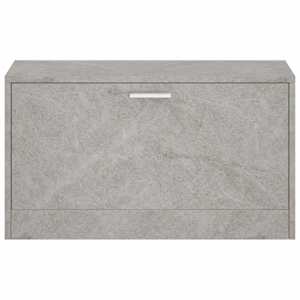 Botníková lavice betonově šedá 80 x 24 x 45 cm kompozitní dřevo - obrázek 4