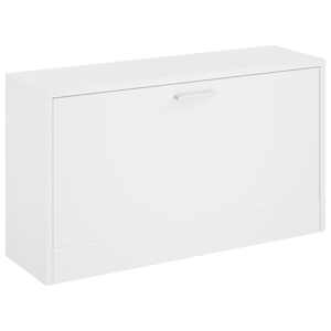 vidaXL kingapink, k&otilde;rgl&auml;ikega valge, 80 x 24 x 45 cm, t&ouml;&ouml;deldud puit