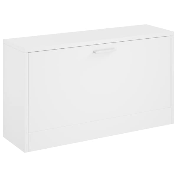 vidaXL kingapink, k&otilde;rgl&auml;ikega valge, 80 x 24 x 45 cm, t&ouml;&ouml;deldud puit