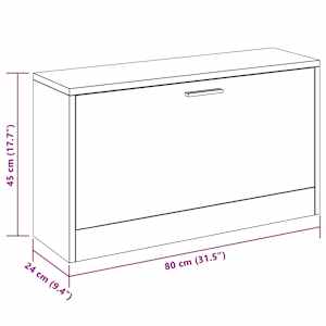 Lavice s botníkem kouřový dub 80x24x45 cm kompozitní dřevo - obrázek 8