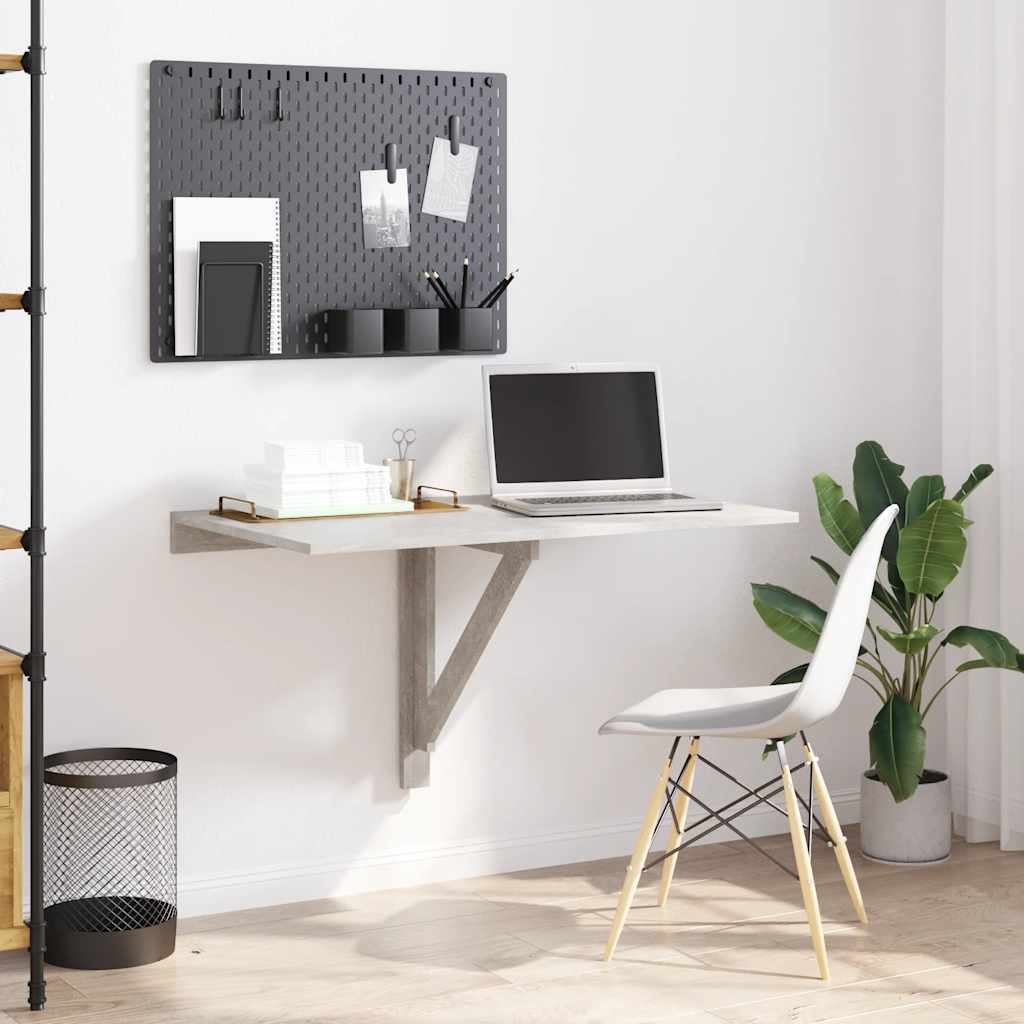 Thumbnail - vidaXL Wand-Klapptisch Betongrau 100x60x56 cm Holzwerkstoff