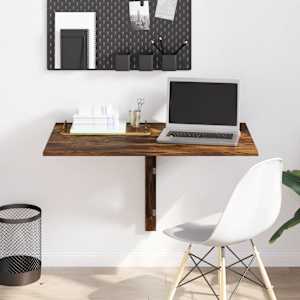 Zložljiva stenska miza dimljen hrast 100x60x56cm inženirski les