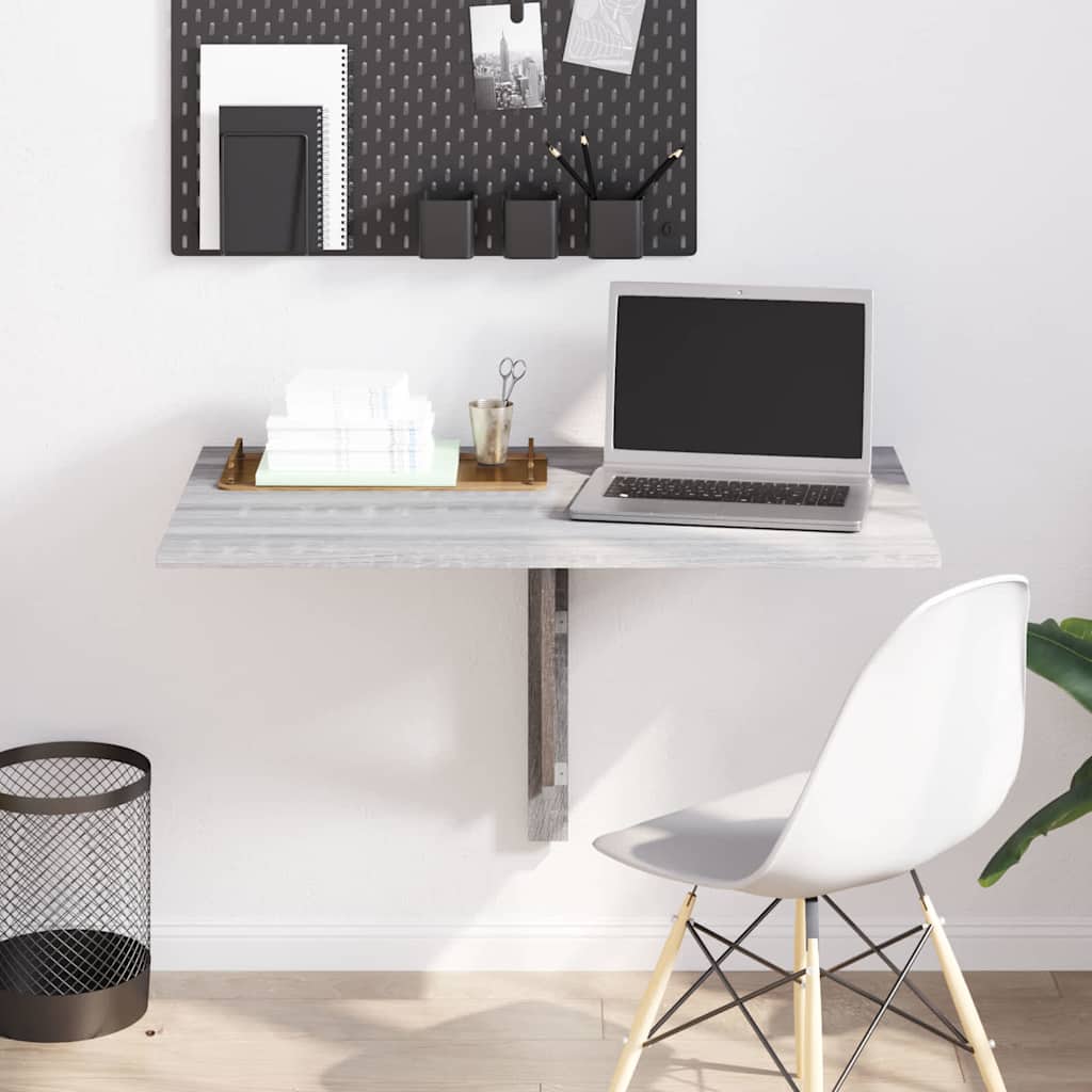 Thumbnail - vidaXL Wand-Klapptisch Grau Sonoma 100x60x56 cm Holzwerkstoff