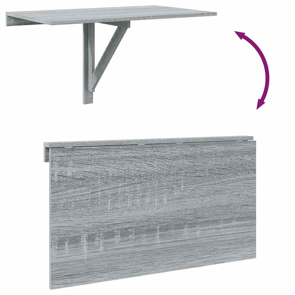 Mesa Plegable de Pared Escritorio Flotante de Ordenador para Bar Cocina vidaXL - Imagen 32 de 60