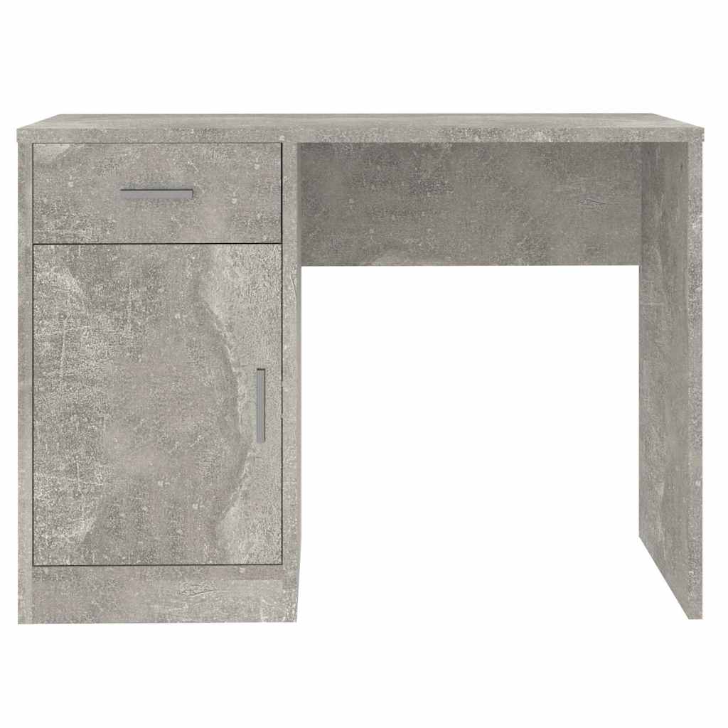 Bureau avec Tiroir et Armoire Gris Béton 100x40x73 cm Étude Salon vidaXL