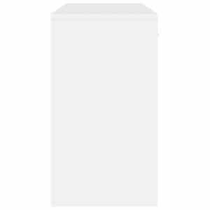 Psací stůl zásuvka a skříňka lesklý bílý 100x40x73 cm kompozit - obrázek 7