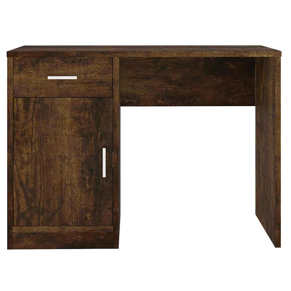 Bureau avec Tiroir et Armoire Gris Béton 100x40x73 cm Étude Salon vidaXL