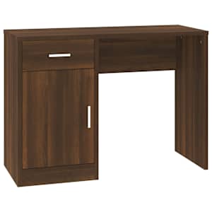 vidaXL kirjutuslaud sahtli ja kapiga, pruun tamm, 100x40x73, tehispuit
