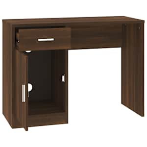 Psací stůl zásuvka a skříňka hnědý dub 100x40x73 cm kompozit - obrázek 6
