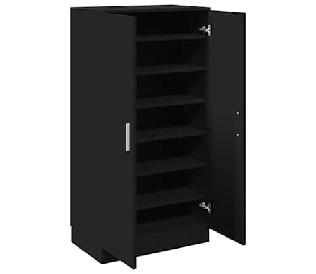 vidaXL Schoenenkast 55x35x108 cm bewerkt hout zwart