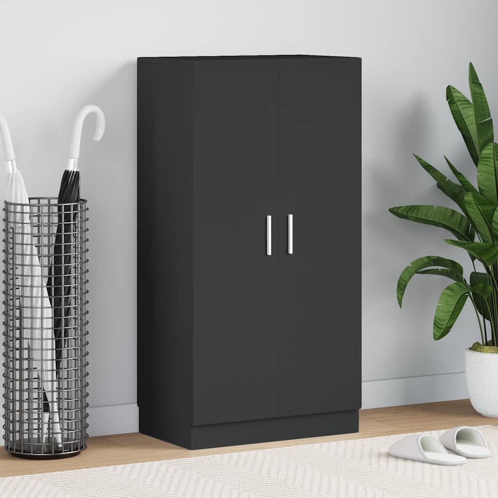 vidaXL Pantofar, negru, 55x35x108 cm, lemn prelucrat