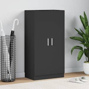 Omarica za čevlje črna 55x35x108 cm inženirski les