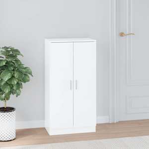 Botník bílý s vysokým leskem 55x35x108 cm kompozitní dřevo - obrázek 1