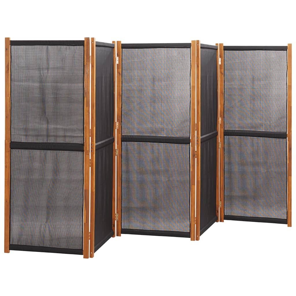 

vidaXL Kamerscherm met 5 panelen 350x180 cm zwart