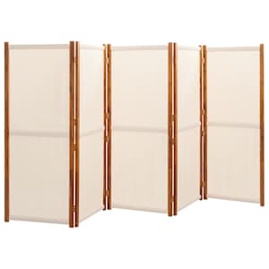 5dílný paraván krémově bílý 350 x 180 cm - obrázek 3