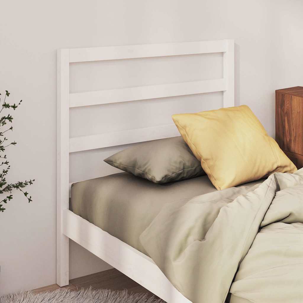 vidaXL Wezg�owie ��ka, bia�e, 96x4x100 cm, lite drewno sosnowe