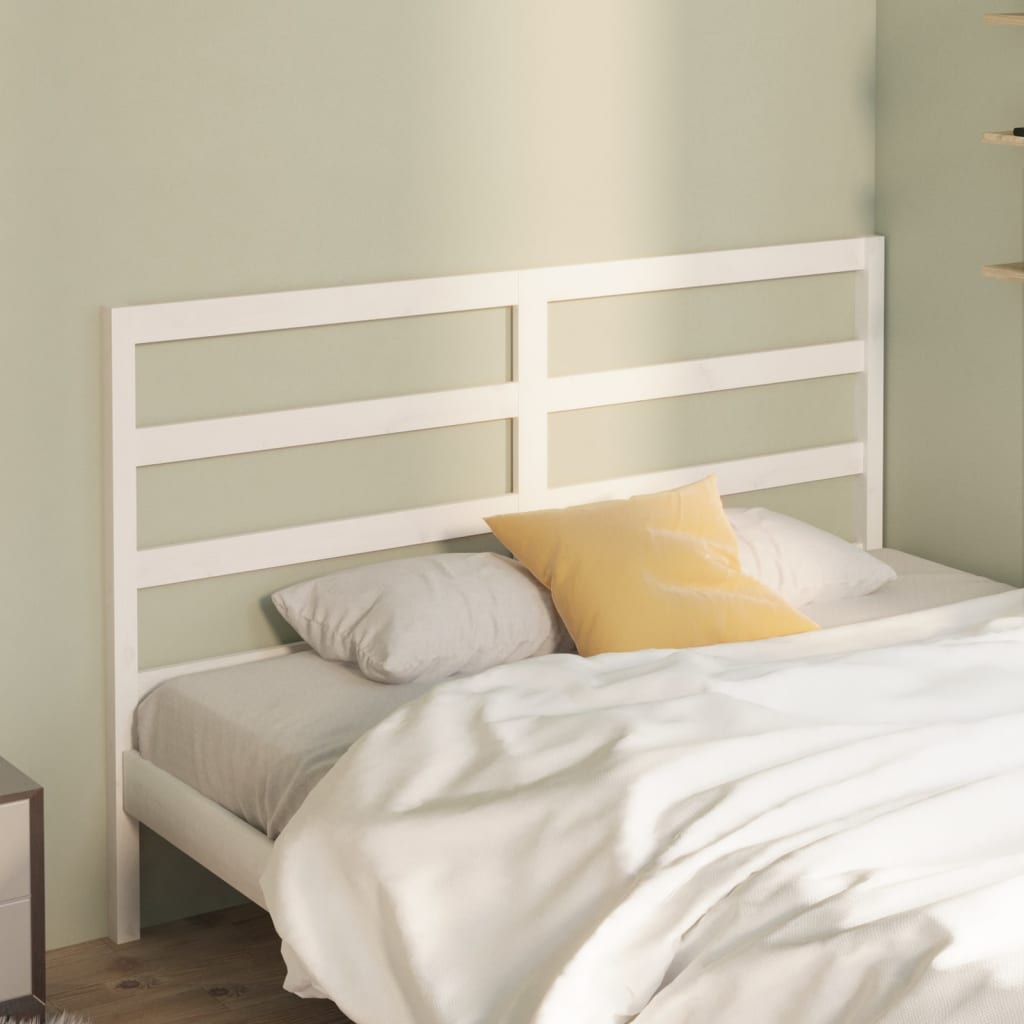 vidaXL Wezgowie ka, biae, 166x4x100 cm, lite drewno sosnowe