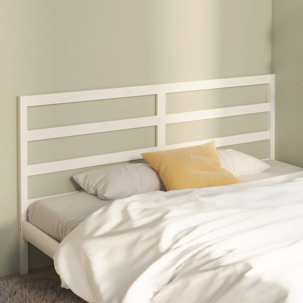 vidaXL Wezg�owie ��ka, bia�e, 206x4x100 cm, lite drewno sosnowe
