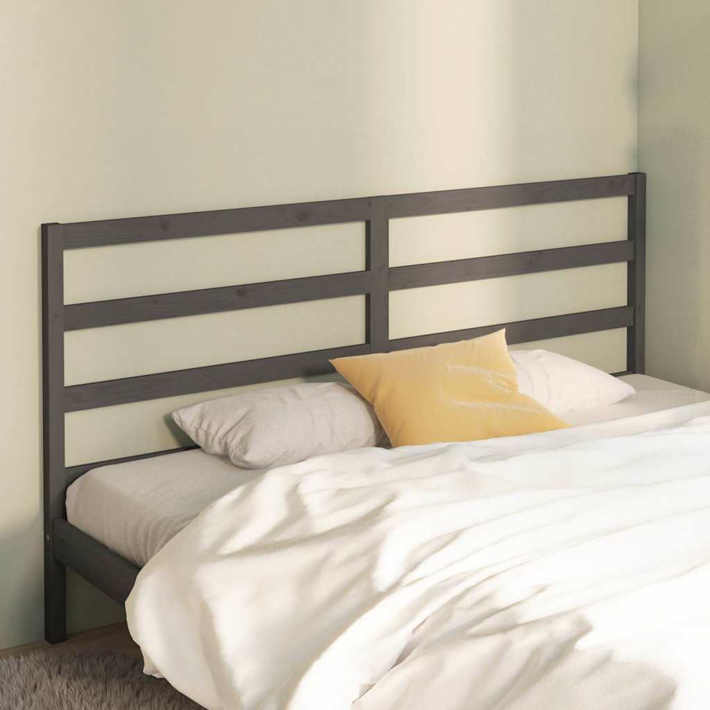 vidaXL Wezg�owie ��ka, szare, 206x4x100 cm, lite drewno sosnowe
