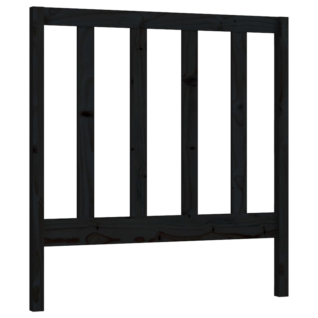 vidaXL Wezg�owie ��ka, czarne, 81x4x100 cm, lite drewno sosnowe