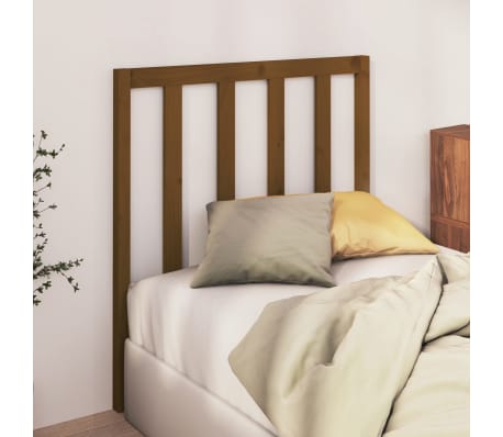 vidaXL T&ecirc;te de lit Marron miel 106x4x100 cm Bois massif de pin