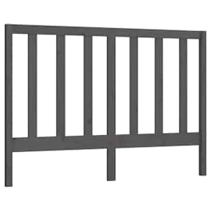 Čelo postele šedé 126 x 4 x 100 cm masivní borovice - obrázek 2