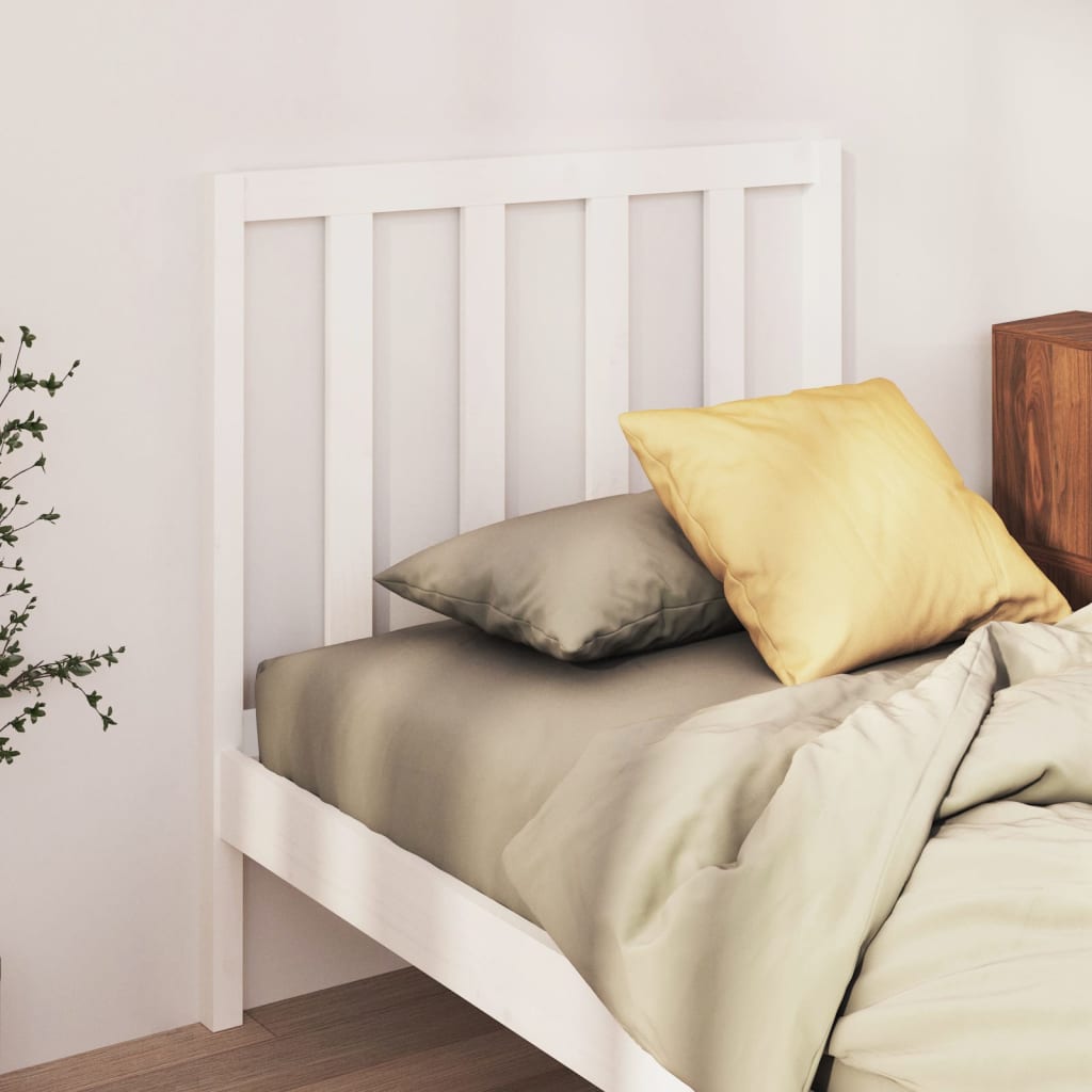 vidaXL Wezg�owie ��ka, bia�e, 81x4x100 cm, lite drewno sosnowe