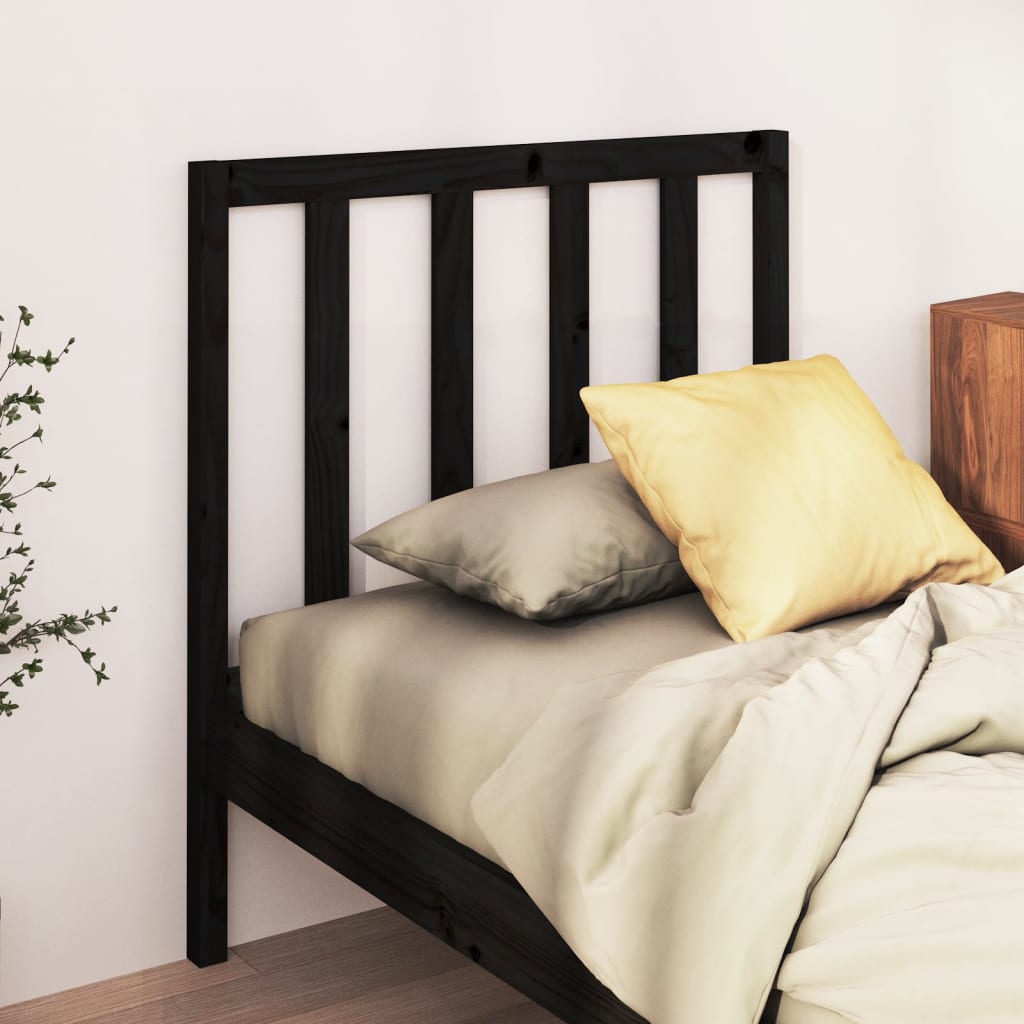 vidaXL Wezg�owie ��ka, czarne, 81x4x100 cm, lite drewno sosnowe