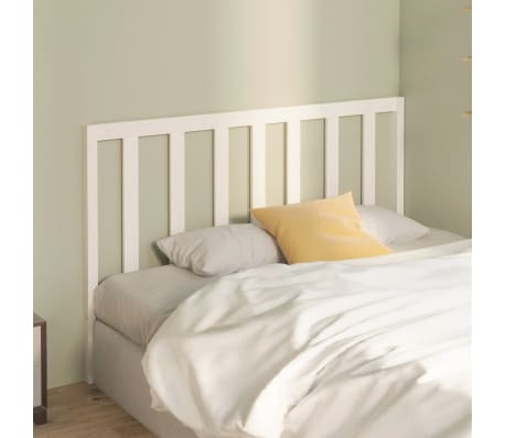 vidaXL Bed Headboard White 141x4x100 cm Solid Wood Pine